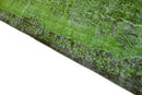 Sprankelend appelgroen vintage vloerkleed - G583