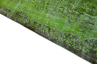 Sprankelend appelgroen vintage vloerkleed - G583