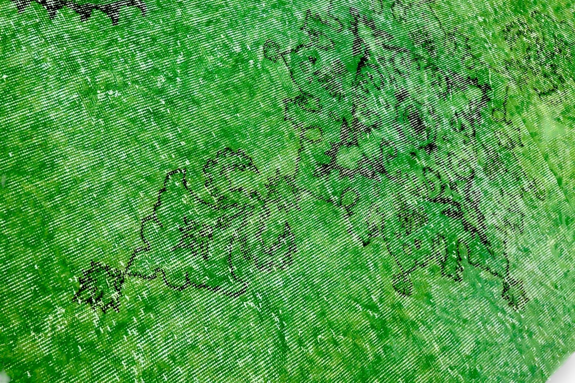 Diep bosgroen vintage vloerkleed - G585