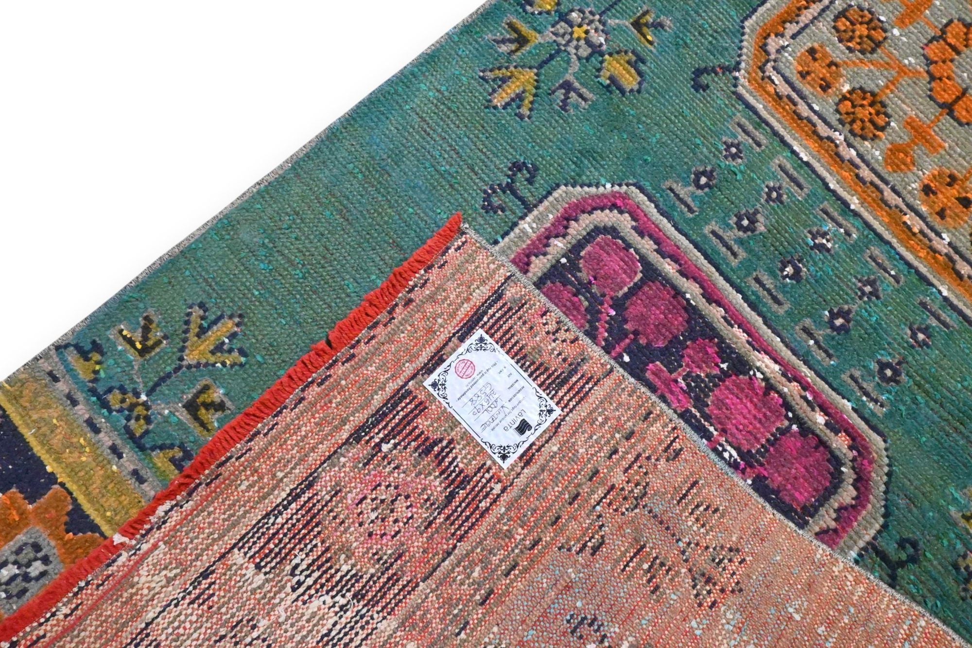 Kleurrijke vintage Usak loper - G588