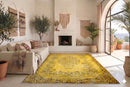 Warm goudgeel vintage vloerkleed - G593