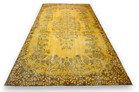 Warm goudgeel vintage vloerkleed - G593