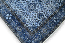 Diep indigoblauw vintage vloerkleed - G594