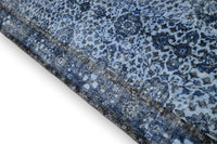 Diep indigoblauw vintage vloerkleed - G594