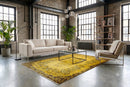 Warm honinggeel vintage vloerkleed - G595