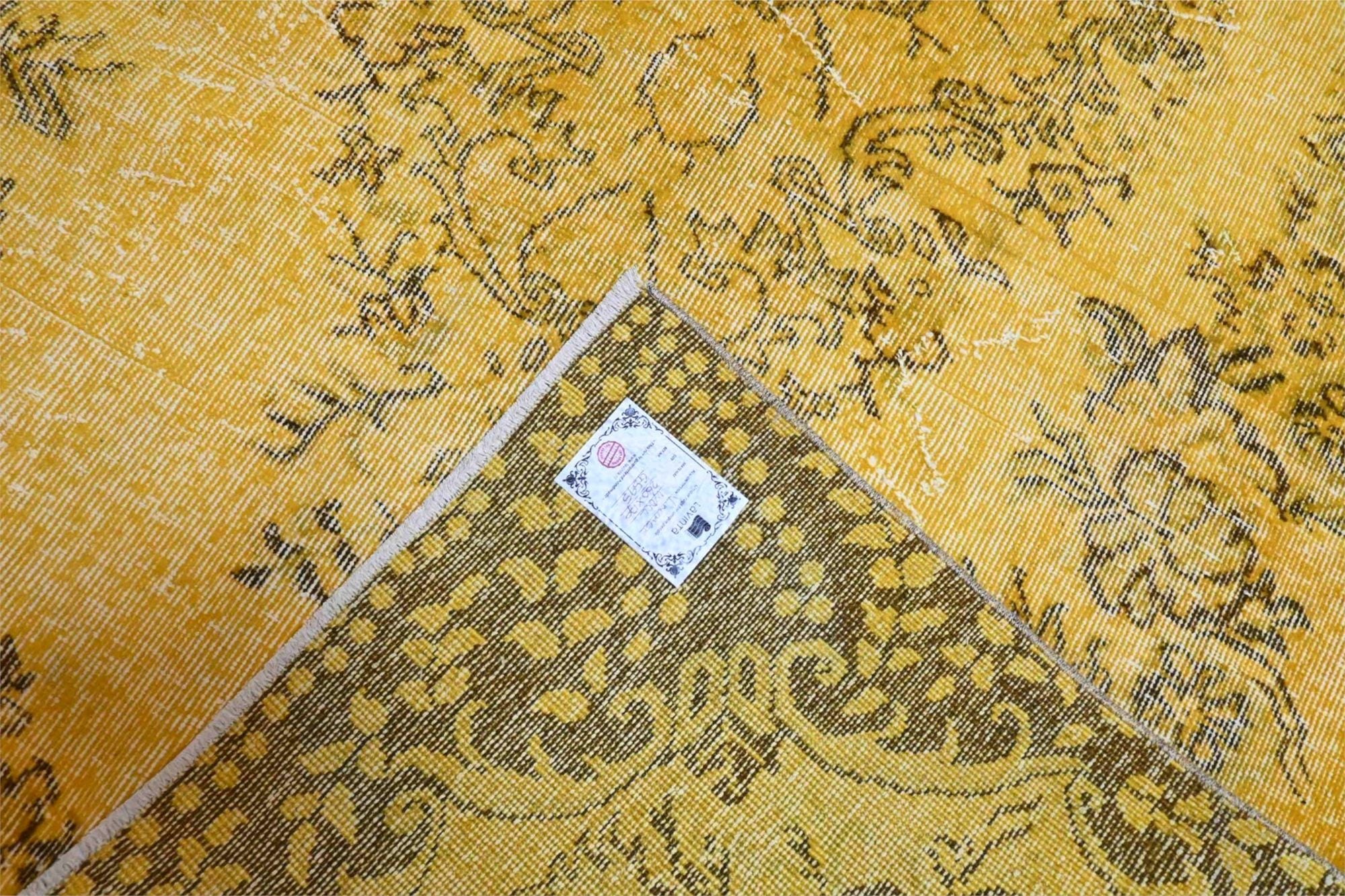 Warm honinggeel vintage vloerkleed - G595