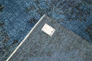 Rustig staalblauw vintage vloerkleed - G596