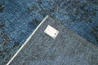 Rustig staalblauw vintage vloerkleed - G596
