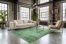 Fris grasgroen vintage vloerkleed - G601
