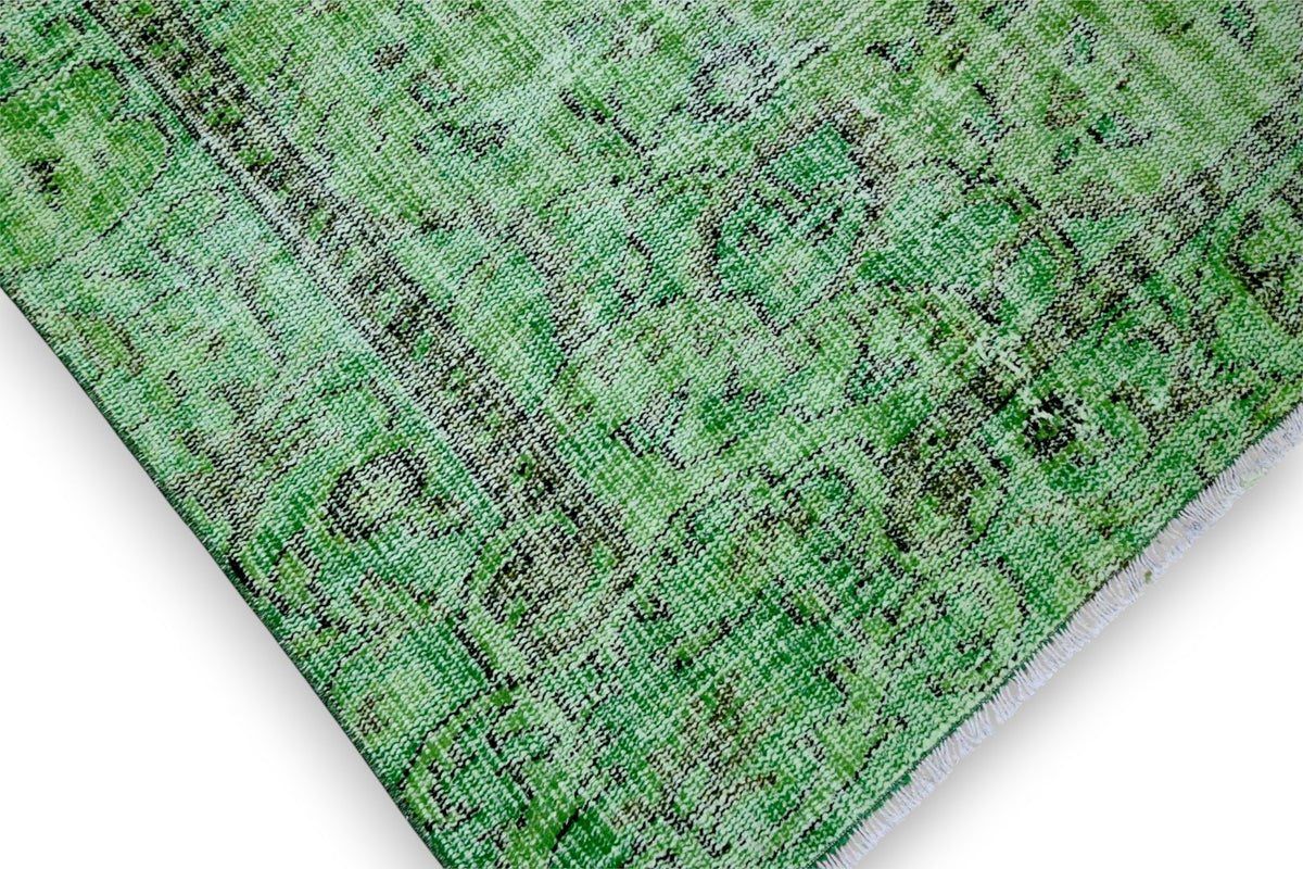 Fris grasgroen vintage vloerkleed - G601