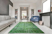 Fris grasgroen vintage vloerkleed - G601
