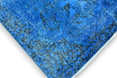 Diep kobaltblauw vintage vloerkleed - G603