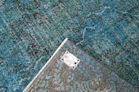 Diep petrolturquoise vintage vloerkleed - G604
