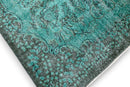 Zacht turquoise vintage vloerkleed - G606