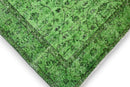 Rijk smaragdgroen vintage vloerkleed - G607