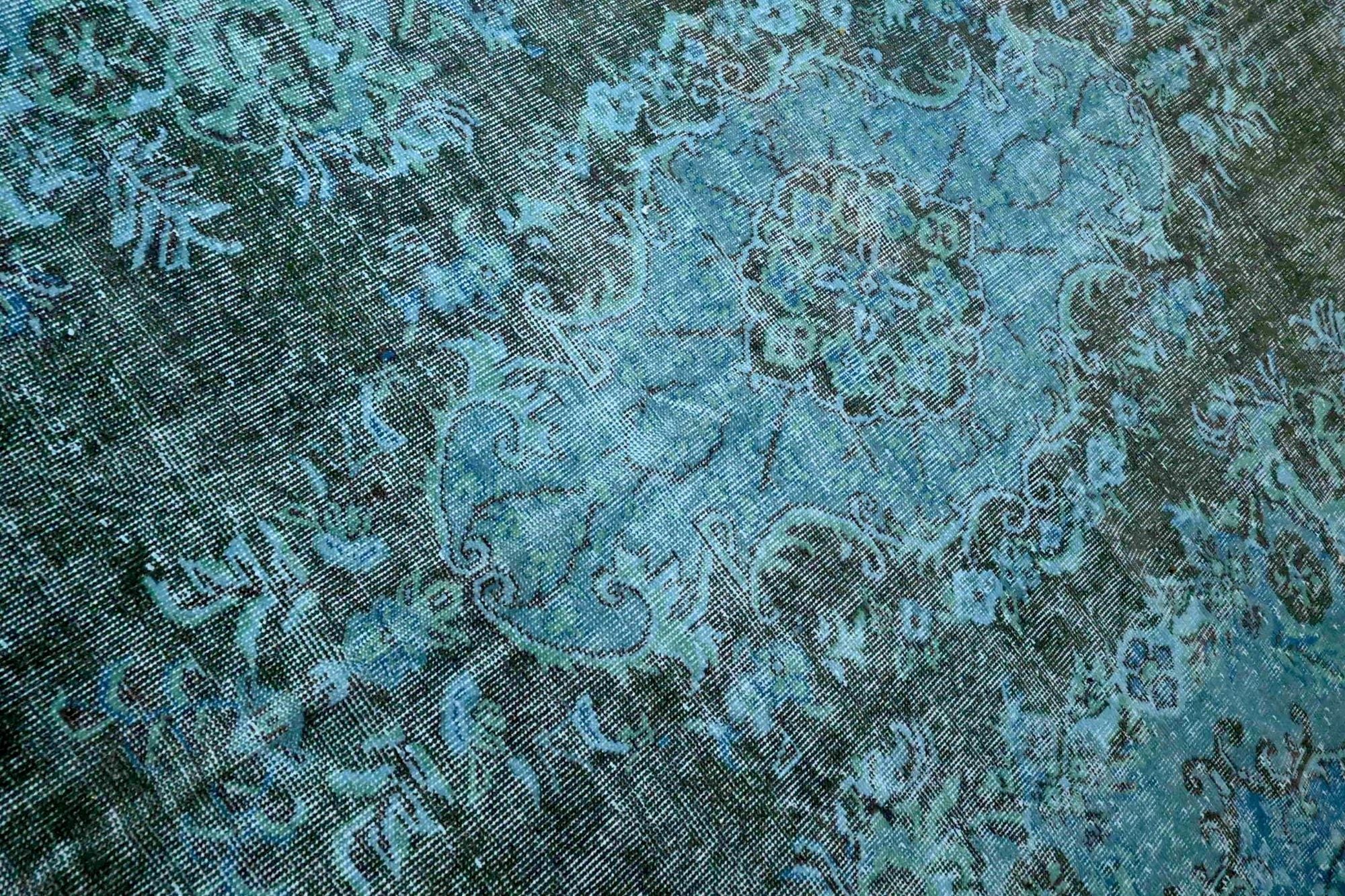 Statig turquoise vintage vloerkleed - G608