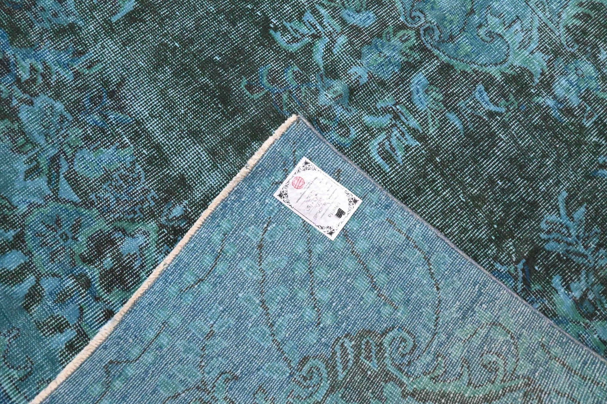 Statig turquoise vintage vloerkleed - G608