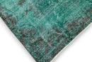 Smaragd turquoise vintage vloerkleed - G610