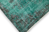Smaragd turquoise vintage vloerkleed - G610
