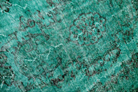 Smaragd turquoise vintage vloerkleed - G610