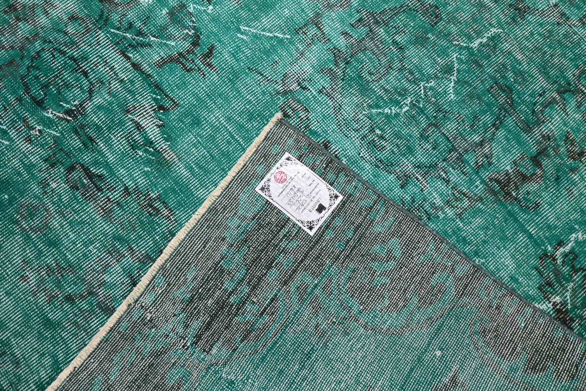 Smaragd turquoise vintage vloerkleed - G610