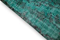 Smaragd turquoise vintage vloerkleed - G610