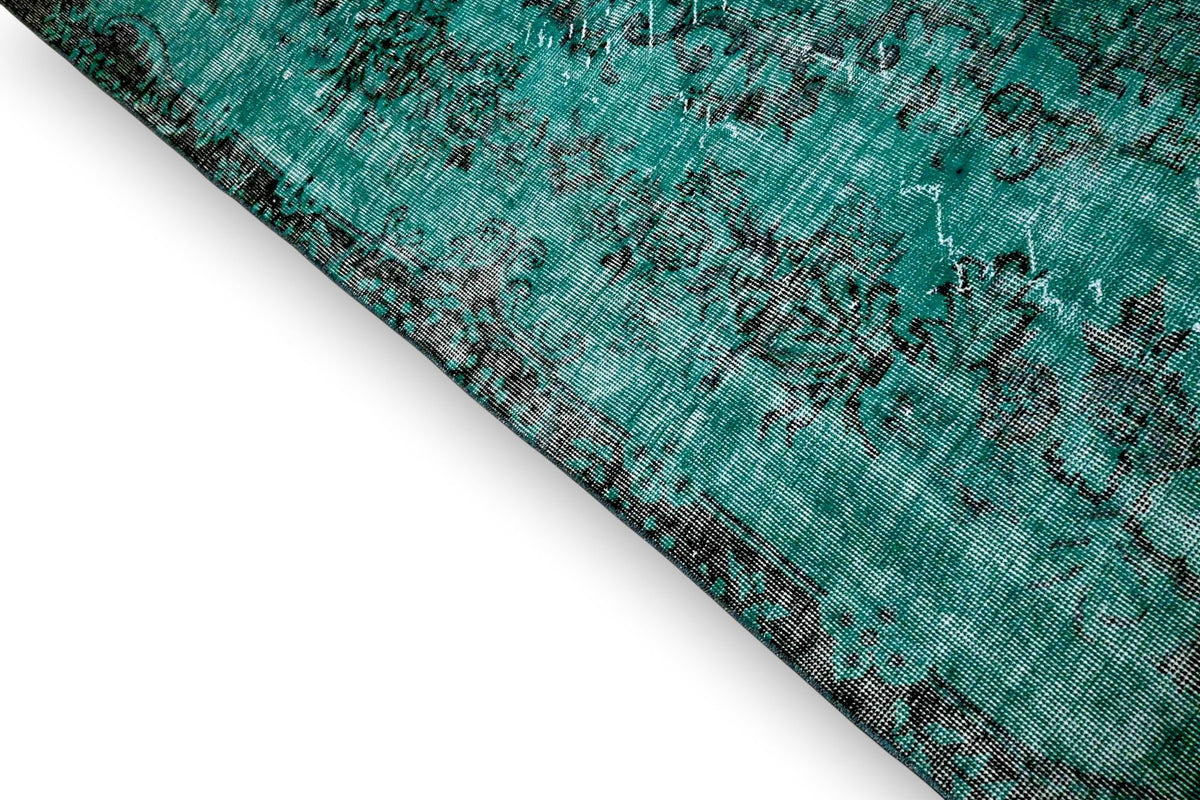 Smaragd turquoise vintage vloerkleed - G610