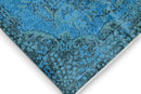 Diep staalblauw vintage vloerkleed - G616
