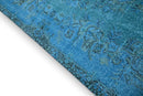 Diep staalblauw vintage vloerkleed - G616