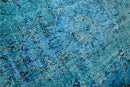 Diep staalblauw vintage vloerkleed - G616