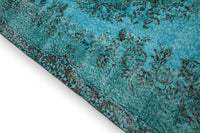 Zeegroen turquoise vintage vloerkleed - G617