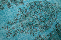 Zeegroen turquoise vintage vloerkleed - G617