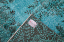Zeegroen turquoise vintage vloerkleed - G617