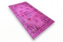Fel fuchsia roze vintage vloerkleed - G618