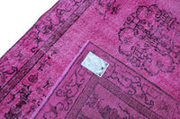 Fel fuchsia roze vintage vloerkleed - G618