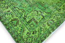 Vurig grasgroen vintage vloerkleed - G623