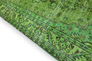 Vurig grasgroen vintage vloerkleed - G623