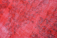 Levendig kersenrood vintage vloerkleed - G625
