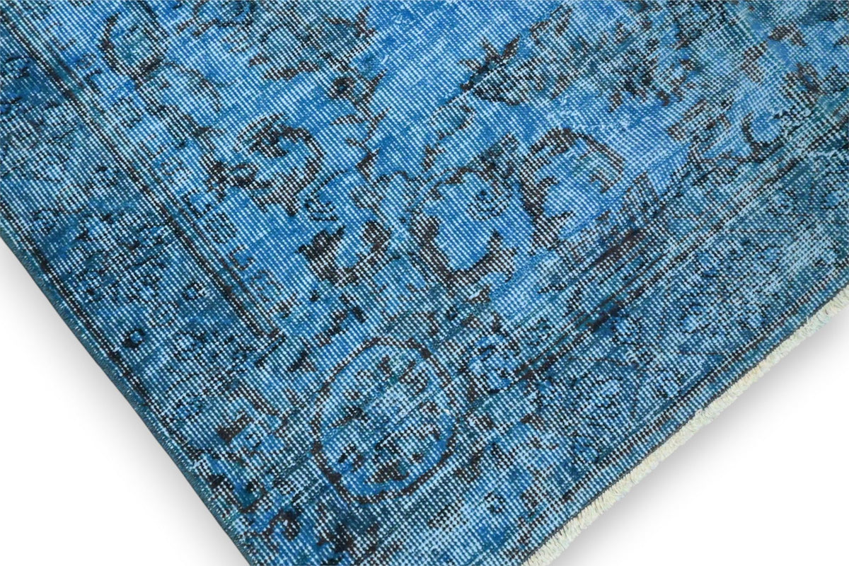 Diep saffierblauw vintage vloerkleed - G626