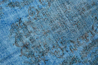 Diep saffierblauw vintage vloerkleed - G626
