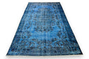 Diep saffierblauw vintage vloerkleed - G626
