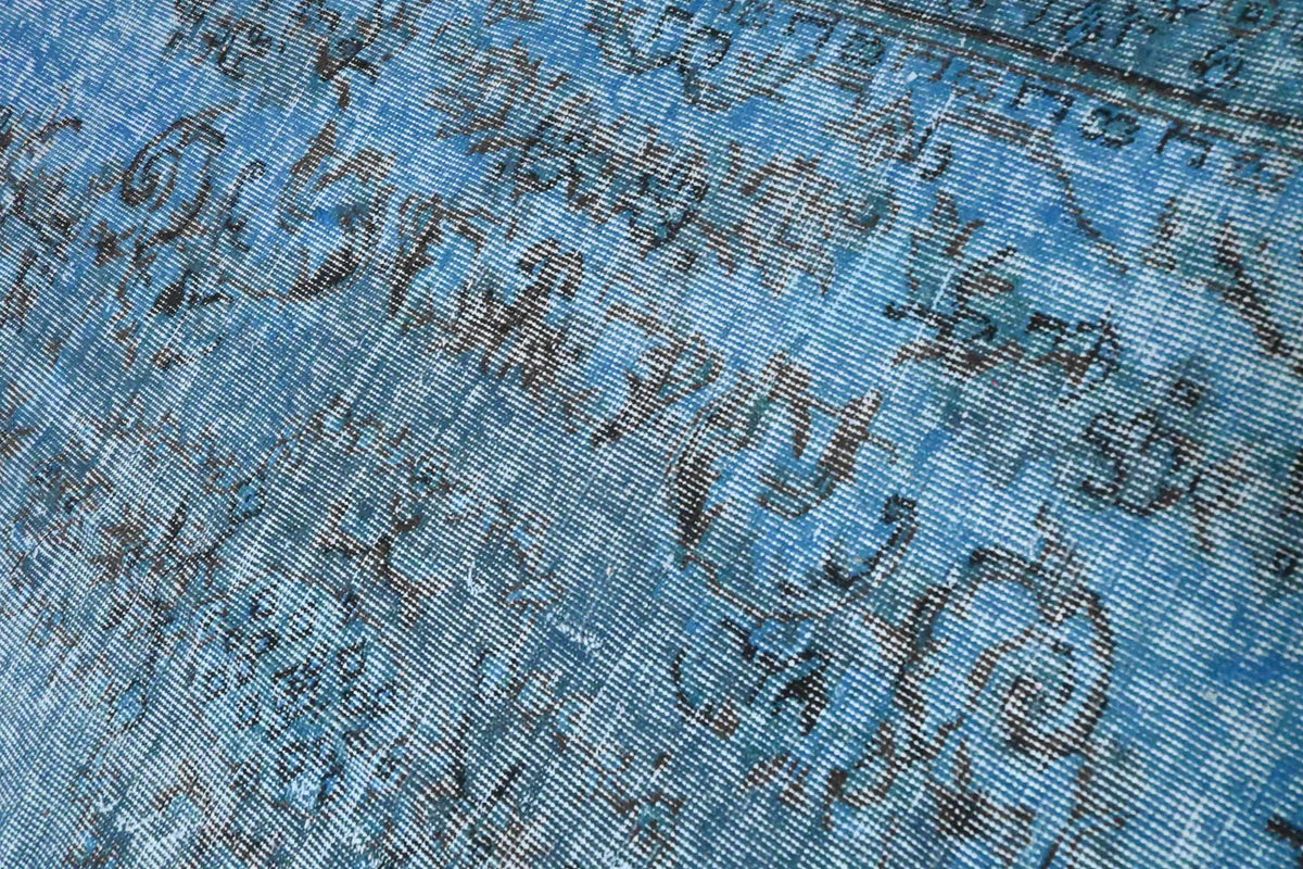 Diep saffierblauw vintage vloerkleed - G626
