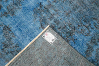 Diep saffierblauw vintage vloerkleed - G626