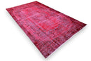 Diep framboosrood vintage vloerkleed - G627