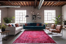 Diep framboosrood vintage vloerkleed - G627