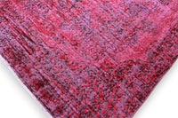 Diep framboosrood vintage vloerkleed - G627