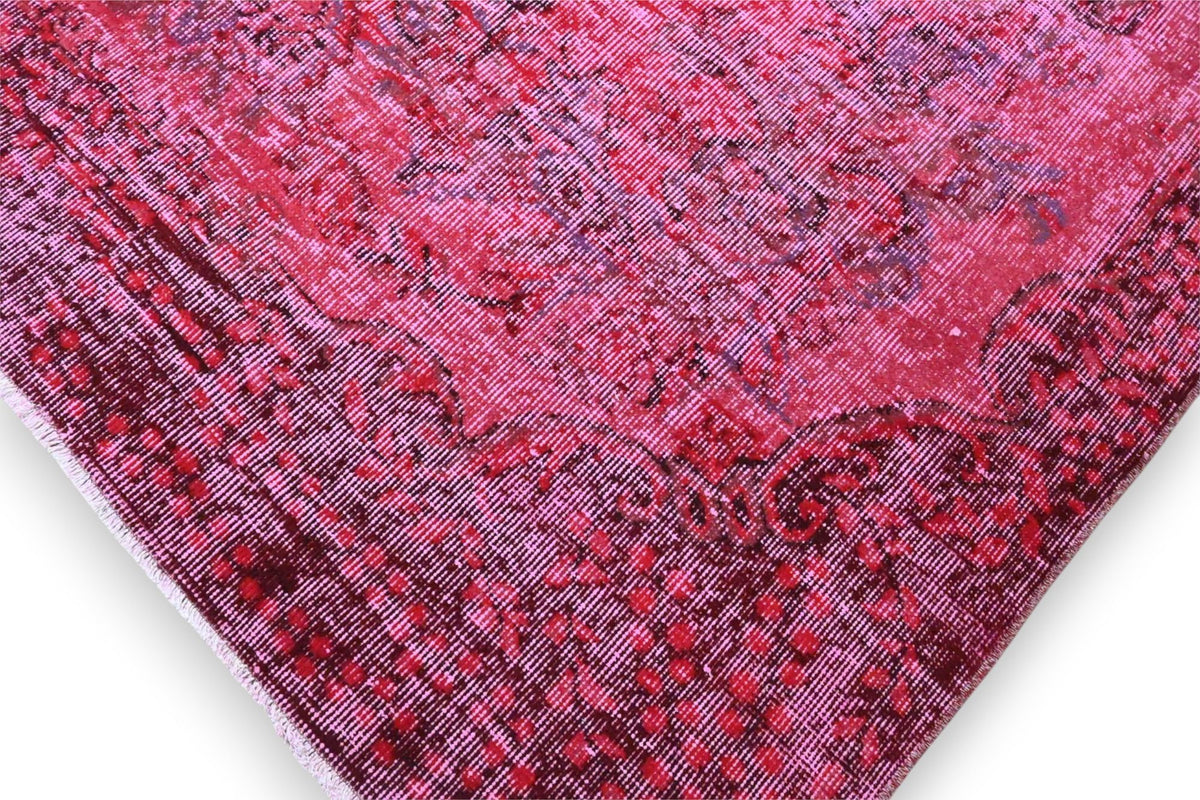 Diep framboosrood vintage vloerkleed - G627