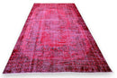 Diep framboosrood vintage vloerkleed - G627