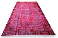 Diep framboosrood vintage vloerkleed - G627