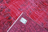 Diep framboosrood vintage vloerkleed - G627